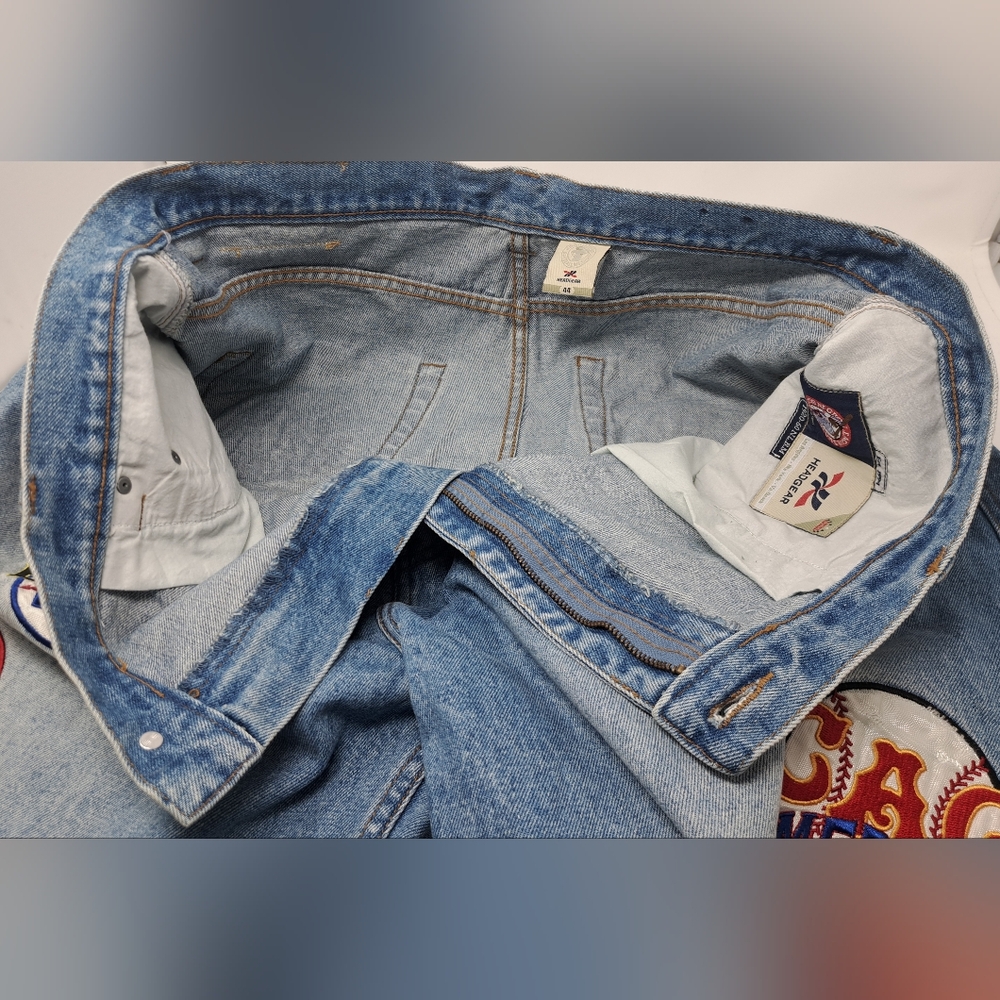 Headgear Negro League Baseball Men's Jeans Team Patches Straight 44 Actual 42x33 - Picture 7 of 15